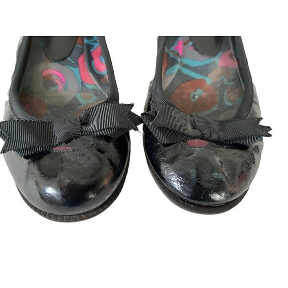 Marc By Marc Jacobs Black Patent Leather Ballet Flats w/ Grosgrain Bow 37.5 US 7 - Picture 4 of 10
